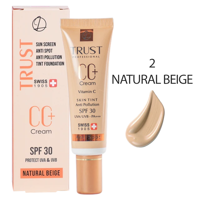 سی سی کرم پلاس تراست شماره 2 (بژ طبیعی) 30میل